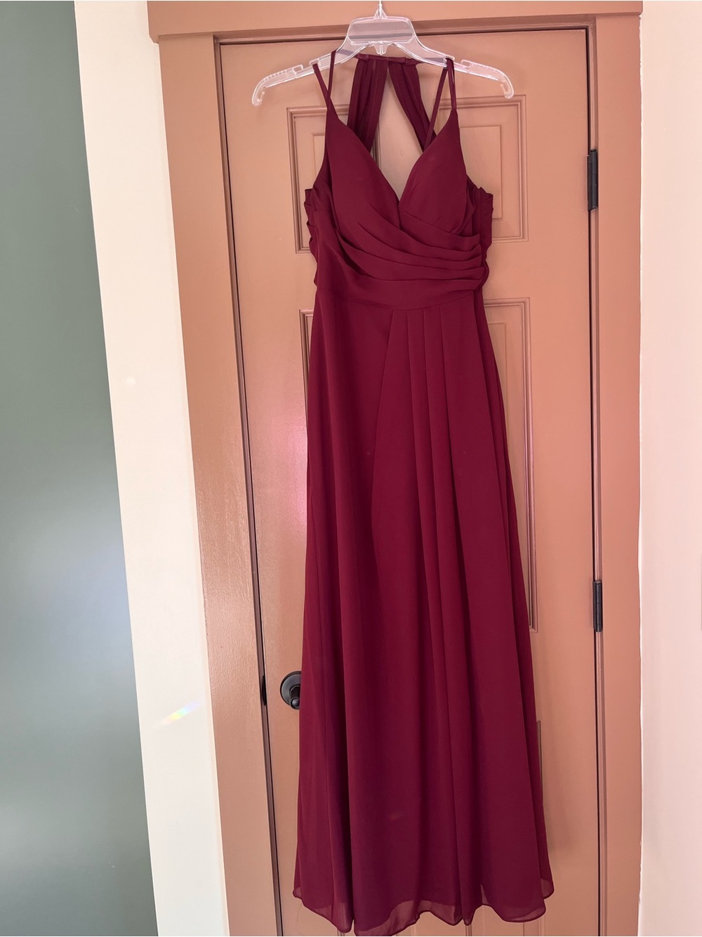 SORELLA VITA Burgundy Halter Maxi Dress
